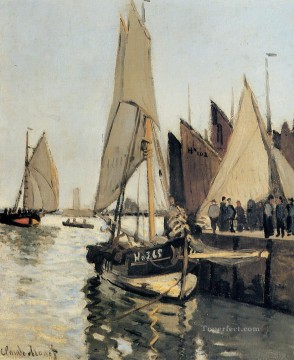 ボート Painting - オンフルールの帆船 クロード・モネ